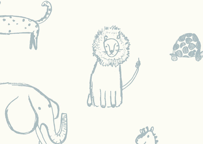 Zootime Sketch, Slate - Roller Blind - Image 6